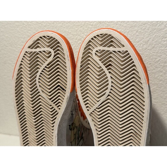 NIKE Womens Blazer High Size 7 White Orange 2009 Art Design Pattern 317808-115 - Picture 14 of 15